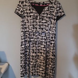 **sold** Jones New York Black and White Dress